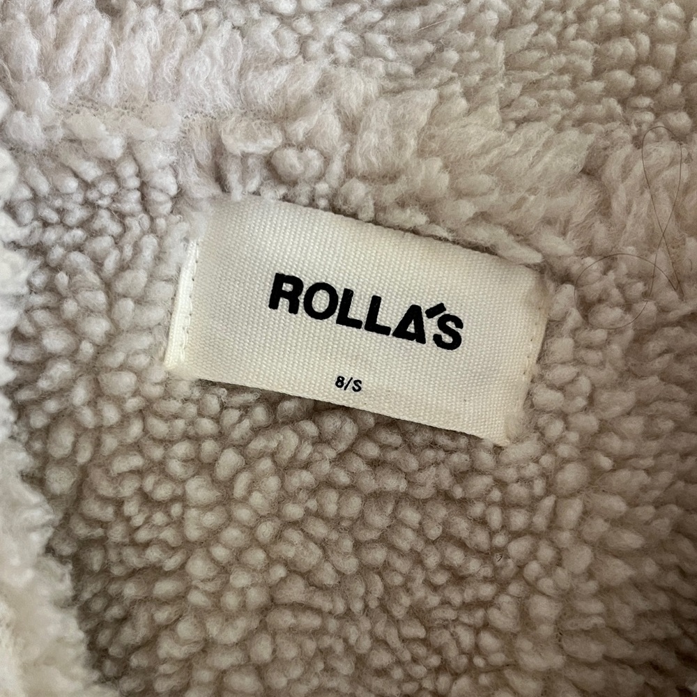 ROLLA'S Light Blue Denim Sherpa Jacket - Picture 3 of 10